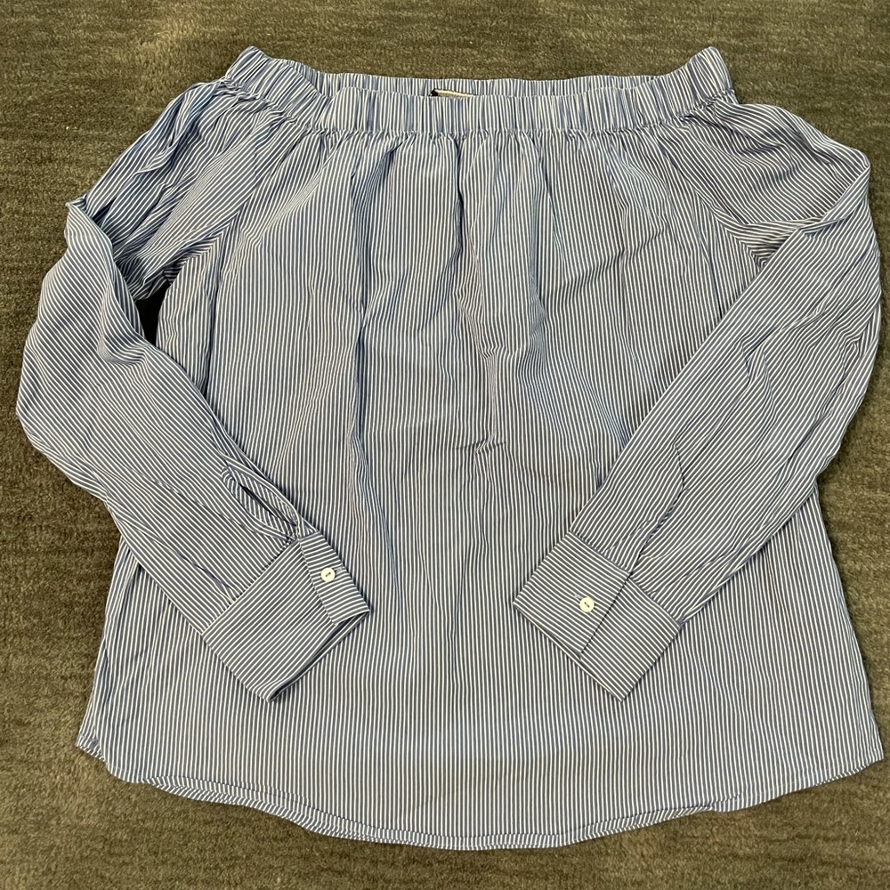 Zara Striped Off the Shoulder Top Size XS